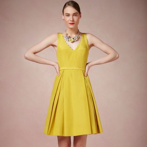 Anthro BHLDN Calliope Mustard Dress by Hitherto - Picture 8 of 8